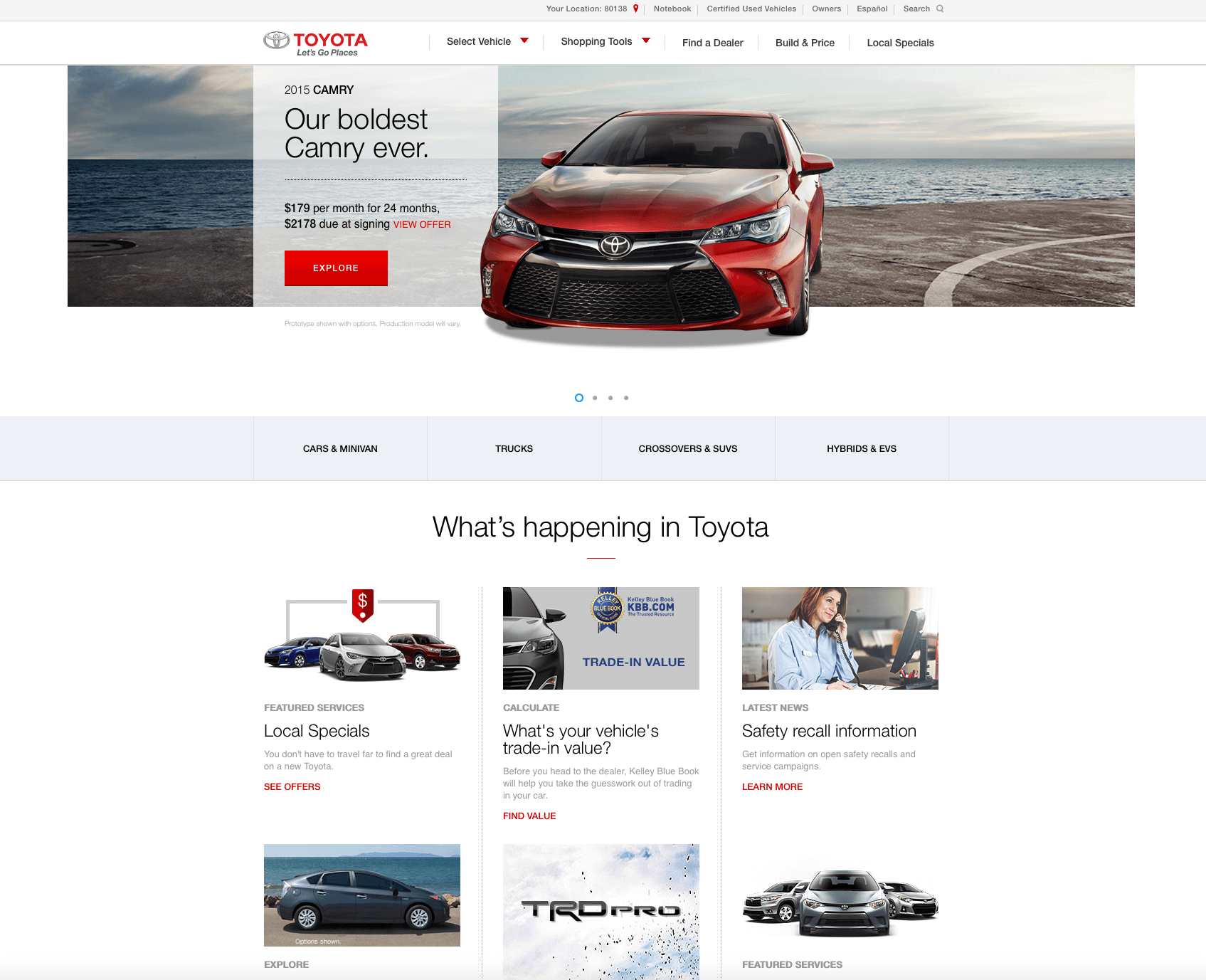 Example of Car Website